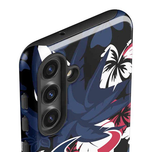 NFL Houston Texans Tropical Print Galaxy S24 Plus Impact Case